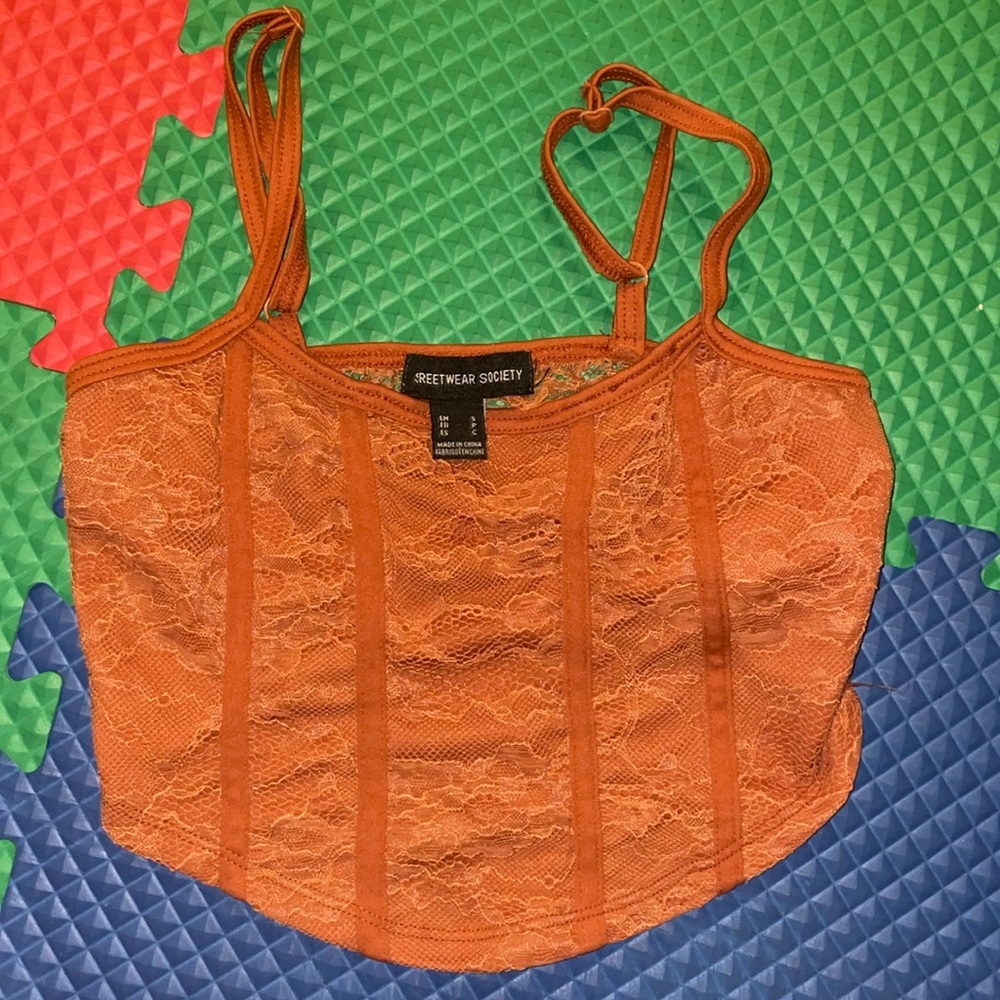 streetwear society orange top!! Worn once size small